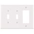 Leviton 3-Gang White 2-Toggle / 1-Decora/Rocker Nylon Midway/Midsize Wall Plate (1-Pack) PJ226-W