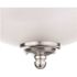 Commercial Electric 13 in. 2-Light Brushed Nickel Flush Mount with Frosted Glass Shade (2-Pack)
