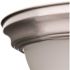 Commercial Electric 13 in. 2-Light Brushed Nickel Flush Mount with Frosted Glass Shade (2-Pack)