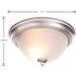 Commercial Electric 13 in. 2-Light Brushed Nickel Flush Mount with Frosted Glass Shade (2-Pack)