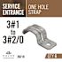 Halex 3#1 to 3#2/0 1-Hole Service Entrance (SE) Cable Straps (6-Pack)