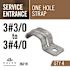 Halex 3#3 to 3#4/0 Service Entrance (SE) 1-Hole Cable Straps (4-Pack)