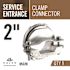 Halex 2 in. Standard Fitting Service Entrance (SE) Clamp Connector - Zinc