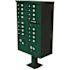 Florence USPS Delivery Pedestal Mounted vital Cluster Box Unit with 16 Mailboxes, 2 Parcel Lockers in Forest Green