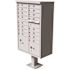 Florence USPS Delivery Pedestal Mounted vital Cluster Box Unit with 16 Mailboxes, 2 Parcel Lockers in White