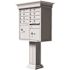Florence USPS Delivery Pedestal Mounted vogue Classic Cluster Box Unit with 8 Mailboxes, 2 Parcel Lockers in White