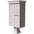 Florence USPS Delivery Pedestal Mounted vogue Classic Cluster Box Unit with 13 Mailboxes, 1 Parcel Locker in White