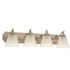 Hampton Bay Tavish 30 in. 4-Light Brushed Nickel Classic Vanity with Frosted Glass Shade