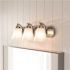 Hampton Bay Tavish 24 in. 3-Light Brushed Nickel Classic Vanity with Frosted Glass Shade