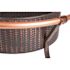 Fire Sense Copper Rail 37 in. Round Steel Fire Pit in Brushed Bronze