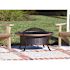 Fire Sense Copper Rail 37 in. Round Steel Fire Pit in Brushed Bronze
