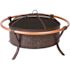Fire Sense Copper Rail 37 in. Round Steel Fire Pit in Brushed Bronze