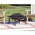 Fire Sense Roman 35 in. Round Steel Fire Pit in Brushed Bronze