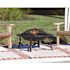 Fire Sense Roman 35 in. Round Steel Fire Pit in Brushed Bronze