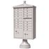 Florence USPS Delivery Pedestal Mounted vogue Traditional Cluster Box Unit with 16 Mailboxes, 2 Parcel Lockers in White