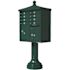 Florence USPS Delivery Pedestal Mounted vogue Traditional Cluster Box Unit with 8 Mailboxes, 2 Parcel Lockers in Forest Green