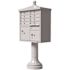 Florence USPS Delivery Pedestal Mounted vogue Traditional Cluster Box Unit with 8 Mailboxes, 2 Parcel Lockers in White