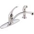 Delta Foundations Single-Handle Standard Kitchen Faucet with Side Sprayer in Chrome