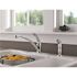 Delta Foundations Single-Handle Standard Kitchen Faucet with Side Sprayer in Chrome