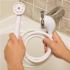 DANCO Versa Spray 1-Spray Portable 2 in. Freestanding Handheld Shower Head Sprayer for Bathtubs without Diverter in White
