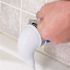 DANCO Versa Spray 1-Spray Portable 2 in. Freestanding Handheld Shower Head Sprayer for Bathtubs without Diverter in White