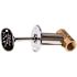 Blue Flame Straight Gas Valve Kit Includes Brass Valve, Floor Plate and Key in Polished Chrome