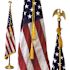 Valley Forge Flag Deluxe 3 ft. x 5 ft. Nylon U.S. Flag Indoor Presentation Set with 7 ft. Oak Flagpole
