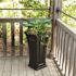 Mayne Cambridge 28 in. Tall Self-Watering Black Polyethylene Planter