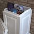 Mayne Bershire 45 Gal. Polyethylene White Storage Bin