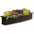 Mayne Nantucket 60 in. x 11.5 in. Self-Watering Black Polyethylene Window Box