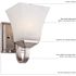 Design House Torino 3-Light Satin Nickel Vanity Light