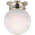 Design House Millbridge 1-Light Satin Nickel Round Ceiling Semi Flush Mount Light