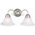 Design House Millbridge 2-Light Satin Nickel Sconce with Alabaster Glass Shade
