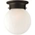 Design House Millbridge 1-Light Oil Rubbed Bronze Ceiling Semi Flush Mount Light Fixture