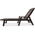 Trex Outdoor Furniture Yacht Club Charcoal Black Plastic Outdoor Patio Stackable Chaise Lounge Chair