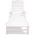 Trex Outdoor Furniture Yacht Club Classic White Plastic Outdoor Patio Stackable Chaise Lounge Chair