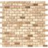 MSI Noche/Chiaro Mini Brick 12 in. x 12 in. x 10mm Textured Travertine Mesh-Mounted Mosaic Tile (10 sq. ft./Case)