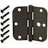 Everbilt 3-Pack 3-1/2 in. x 5/8 in. Radius Oil-Rubbed Bronze Security Butt Door Hinge Value Pack