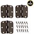 Everbilt 3-1/2 in. x 5/8 in. Radius Oil-Rubbed Bronze Security Door Hinge Value Pack (3-Pack)