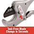 RIDGID 1/8 in. to 2-3/8 in. RC-2375 Ratcheting PVC Plastic, CPVC, PEX, PP & Flexible Tubing Cutter with Quick Change Blade