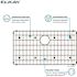 Elkay Dayton 13.9375 in. x 26.125 in. Bottom Grid for Kitchen Sink in Stainless Steel