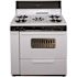 36 in. 3.91 cu. ft. Freestanding Gas Range with 5th Burner and Griddle Package in White with Black Trim