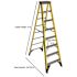 Werner 8 ft. Yellow Fiberglass Step Ladder (12 ft. Reach Height) with 375 lbs. Load Capacity Type IAA Duty Rating