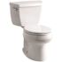 KOHLER Wellworth 12 in. Rough In 2-Piece 1.28 GPF Single Flush Round Toilet in White Seat Included
