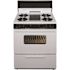 30 in. 3.91 cu. ft. Battery Spark Ignition Gas Range with 5 Burner and Griddle Package in White