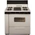 Premier 36 in. 3.91 cu. ft. Battery Spark Ignition Gas Range in Biscuit with Black Trim