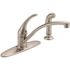 Delta Foundations Single-Handle Standard Kitchen Faucet with Side Sprayer in Stainless