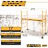 Jobsite 6 ft. Baker Style Rolling Scaffold Platform, 1100 lbs. Load Capacity, Steel, 6 ft. W x 6.25 ft. H x 2.5 ft. D