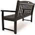 Trex Outdoor Furniture Yacht Club 60 in. Plastic Outdoor Bench in Charcoal Black