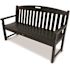 Trex Outdoor Furniture Yacht Club 60 in. Plastic Outdoor Bench in Charcoal Black